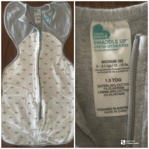 Love to Dream Swaddle Up in Gray and White